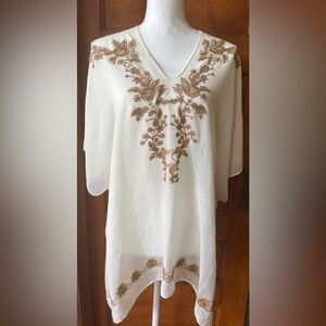 Do Everything in Love Cream Embellished Top